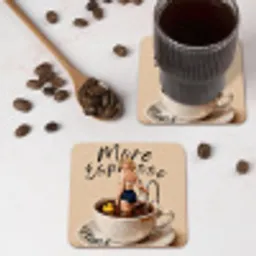 More espresso - Koffie - Eend onderzetter kurk middel -sfeer2