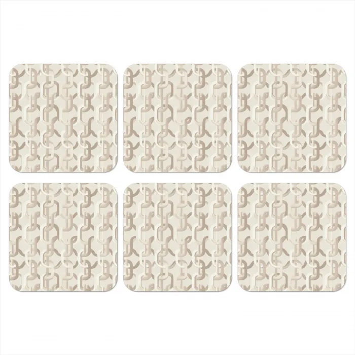 Motief - Abstract - Beige onderzetter kurk middel 366 -3d