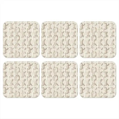 Motief - Abstract - Beige onderzetter kurk middel 366 -3d