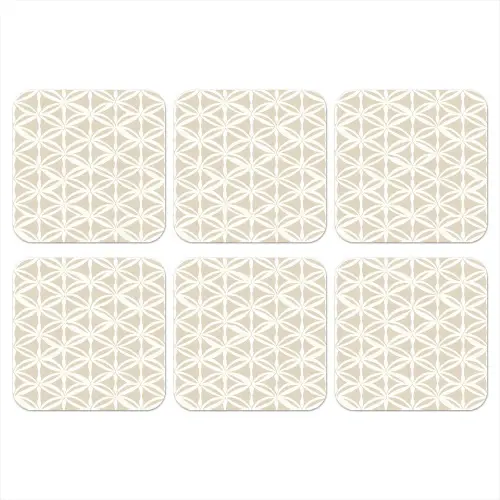 Motief - Modern - Beige onderzetter kurk middel 366 -3d