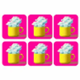 Mok - Wolken - Roze - Minimalitisch onderzetter kurk middel -3d
