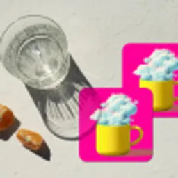 Mok - Wolken - Roze - Minimalitisch onderzetter kurk middel -sfeer4