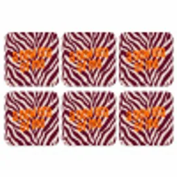New era - Bordeaux - Zebraprint onderzetter kurk middel -3d