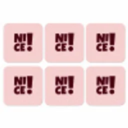 Nice - Uitroepteken - Roze onderzetter kurk middel -3d