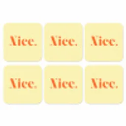 Nice - Oranje - Geel - Minimalistisch onderzetter kurk middel -3d