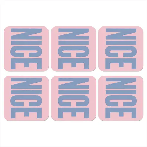 Nice - Paars - Roze onderzetter kurk middel -3d