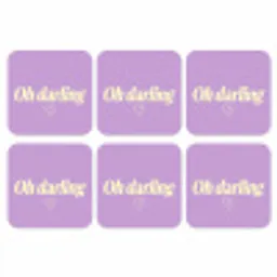 Oh darling - Hart - Paars onderzetter kurk middel -3d
