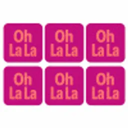 Oh la la - Luipaardprint - Roze onderzetter kurk middel -3d