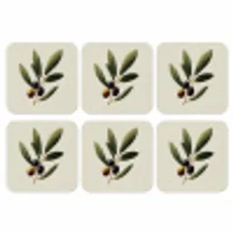 Olijftak - Donkergroen - Olijven onderzetter kurk middel -3d