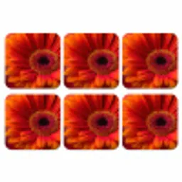 Oranje - Gerbera - Intens onderzetter kurk middel -3d