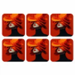 Oranje - Hoed - Vrouw onderzetter kurk middel -3d