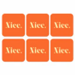 Oranje - Gebroken wit - Nice onderzetter kurk middel -3d