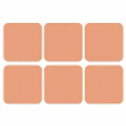 Oranje - Strepen - Patroon onderzetter kurk middel 366 -3d