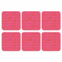 Organisch - Raster - Roze onderzetter kurk middel 366 -3d