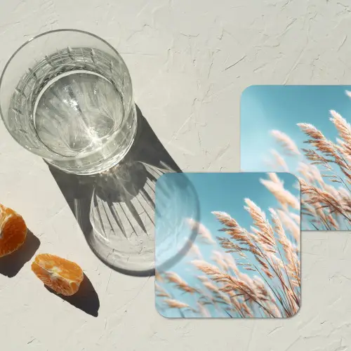 Siergras - Wind - Lichtbruin onderzetter kurk middel -sfeer4