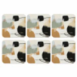 Paint - Abstract - Kleuren onderzetter kurk middel -3d