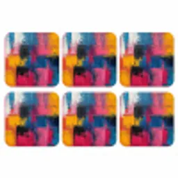 Verflook - Kunst - Modern - Abstract onderzetter kurk middel -3d