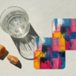 Verflook - Kunst - Modern - Abstract onderzetter kurk middel -sfeer4