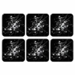 Verfspatten - Wit - Abstract - Explosie onderzetter kurk middel -3d