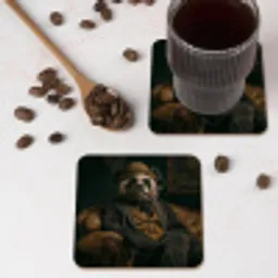 Panda - Hoed - Bril - Pak onderzetter kurk middel -sfeer2