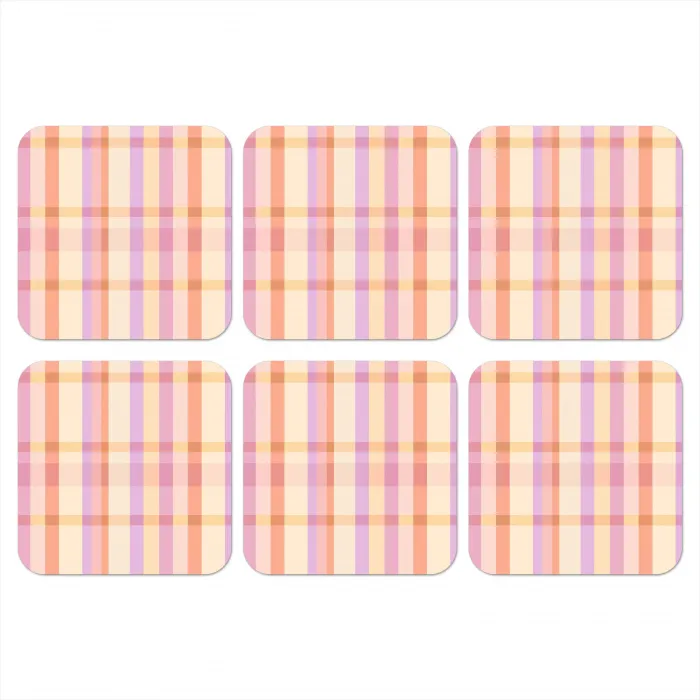 Pastel - uitpatroon - Geometrisch onderzetter kurk middel 366 -3d