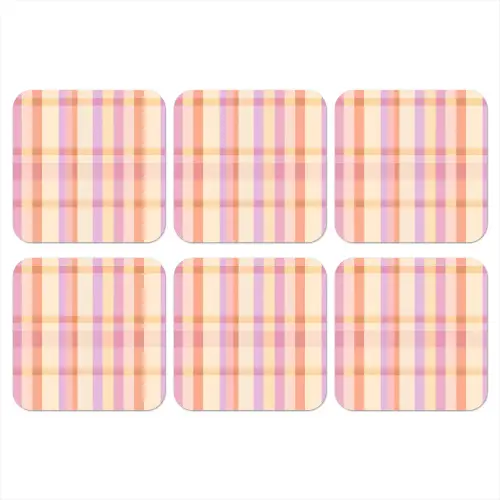 Pastel - uitpatroon - Geometrisch onderzetter kurk middel 366 -3d