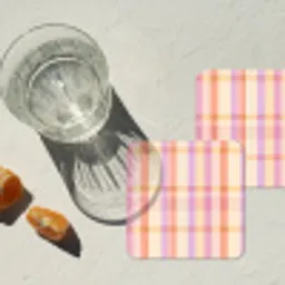 Pastel - uitpatroon - Geometrisch onderzetter kurk middel 366 -sfeer4