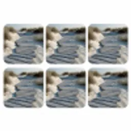 Pad - Planken - Duinen - Gras onderzetter kurk middel -3d