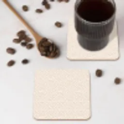 Patroon - Beige - Lijnen - Bruin onderzetter kurk middel 366 -sfeer2