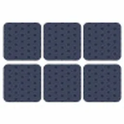 Patroon - Blauw - Geometrisch onderzetter kurk middel 366 -3d
