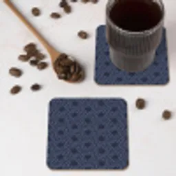 Patroon - Blauw - Geometrisch onderzetter kurk middel 366 -sfeer2