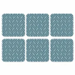 Patroon - Blauw - Lijnen - Zigzag onderzetter kurk middel 366 -3d