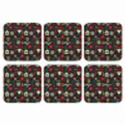 Patroon - Kerst - Symbolen onderzetter kurk middel 366 -3d