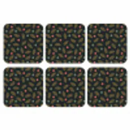 Patroon - Kerst - Symbolen - Groen onderzetter kurk middel 366 -3d