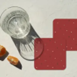 Patroon - Stippen - Rood onderzetter kurk middel 366 -sfeer4