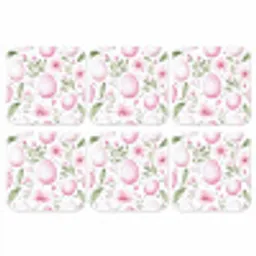 Patroon - Eieren - Roze - Pasen onderzetter kurk middel -3d