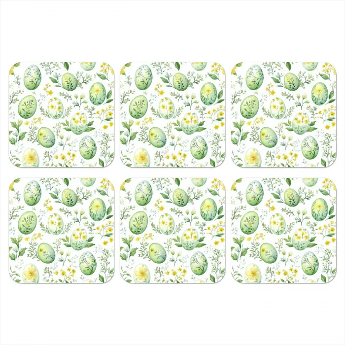 Patroon - Groen - Eieren onderzetter kurk middel -3d