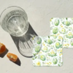 Patroon - Groen - Eieren onderzetter kurk middel -sfeer4
