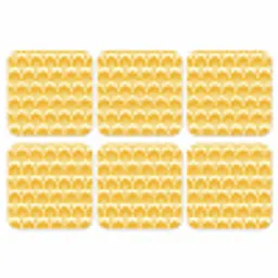 Patroon - Motief - Geel onderzetter kurk middel 366 -3d