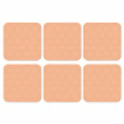 Patroon - Oranje - Lijnen onderzetter kurk middel 366 -3d