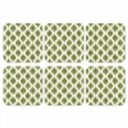Patroon - Retro - Groen onderzetter kurk middel 366 -3d