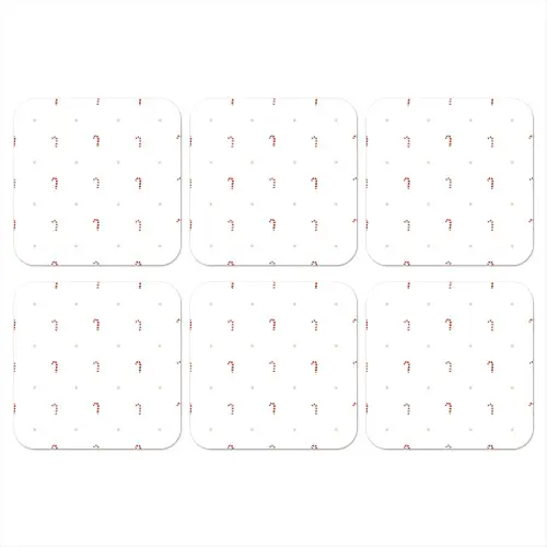Patroon - Sterren - Zuurstok - Wit onderzetter kurk middel 366 -3d
