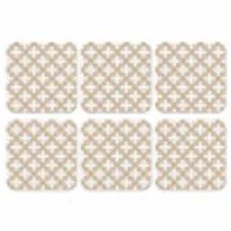 Patroon - Symmetrisch - Beige onderzetter kurk middel 366 -3d