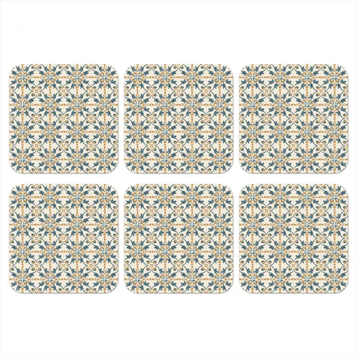 Patroon - Klassiek - Kleurrijk onderzetter kurk middel 366 -3d
