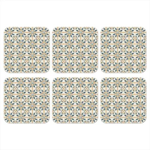 Patroon - Klassiek - Kleurrijk onderzetter kurk middel 366 -3d