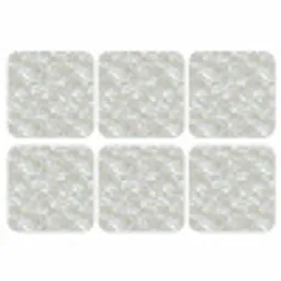 Parelmoerglans - Wit - Schelp onderzetter kurk middel 366 -3d