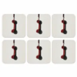 Telefoon - Koord - Rood - Minimalistisch onderzetter kurk middel -3d