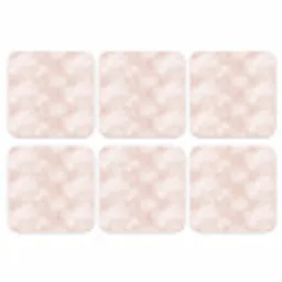 Roze - Marmer - Crème onderzetter kurk middel 366 -3d