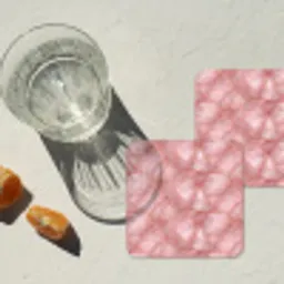 Roze - Kwarts - Goud - Marmer onderzetter kurk middel 366 -sfeer4