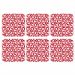 Roze - Rood - Geometrisch - Patroon onderzetter kurk middel 366 -3d